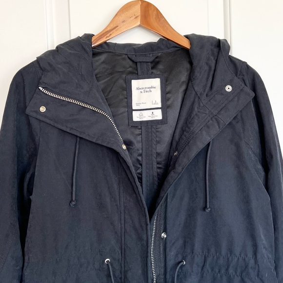 Abercrombie & Fitch Women’s gray jacket Charcoal Utility long jacket Size S - Picture 2 of 8